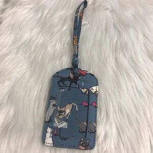 Vera Bradley Blue Cat Print Luggage Tag